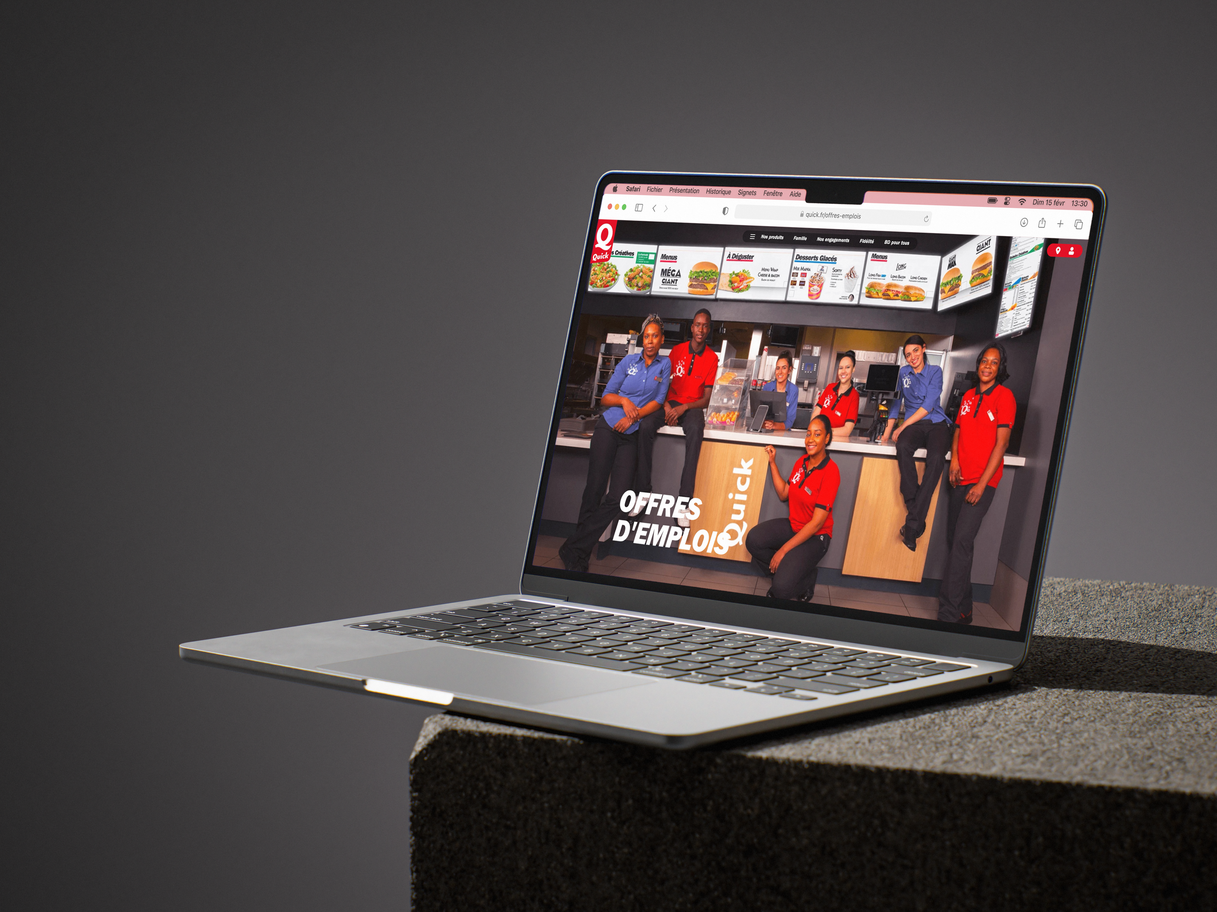 Aperçu responsive du site carrière Quick